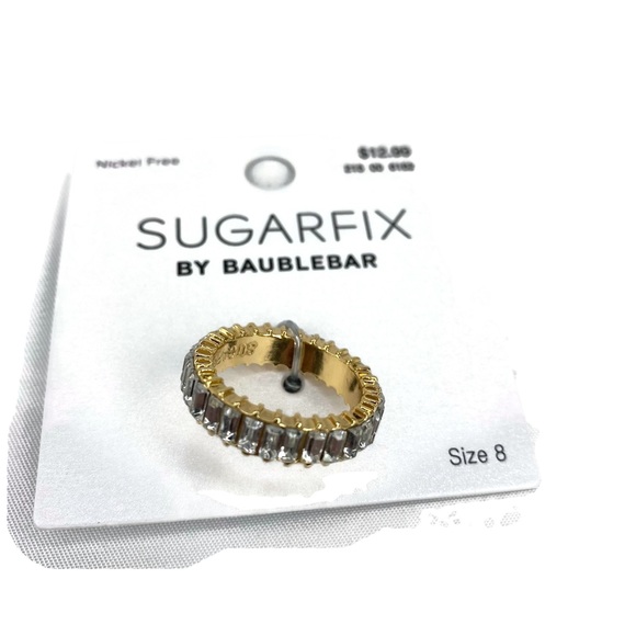 Sugarfix by Baublebar Diamond Gold Band ring New size 8 - Picture 5 of 6